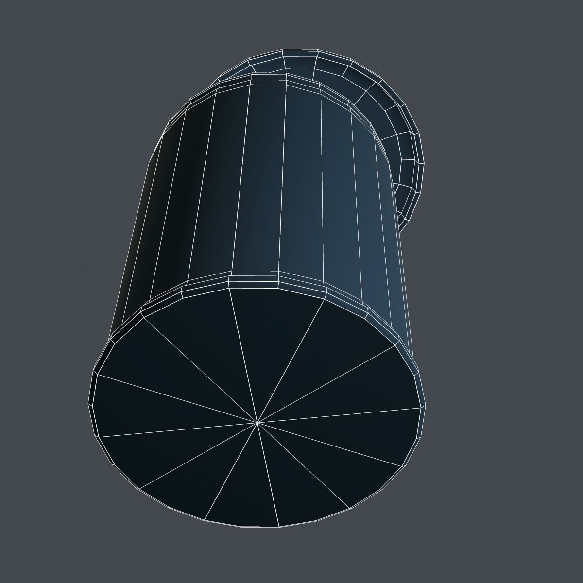 Trash Can for games Low-poly 3D model_11