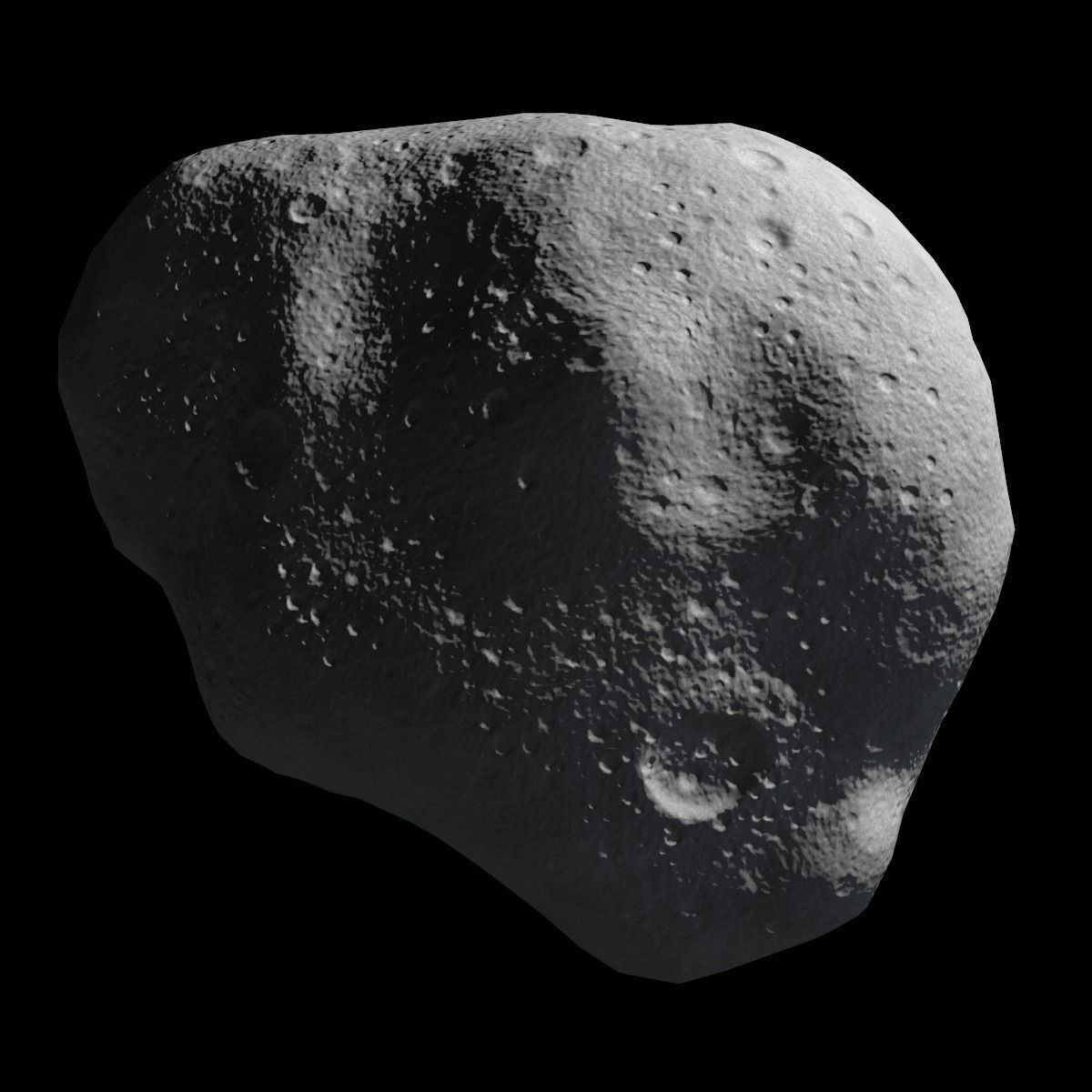 Asteroid Low-poly 3D model_3