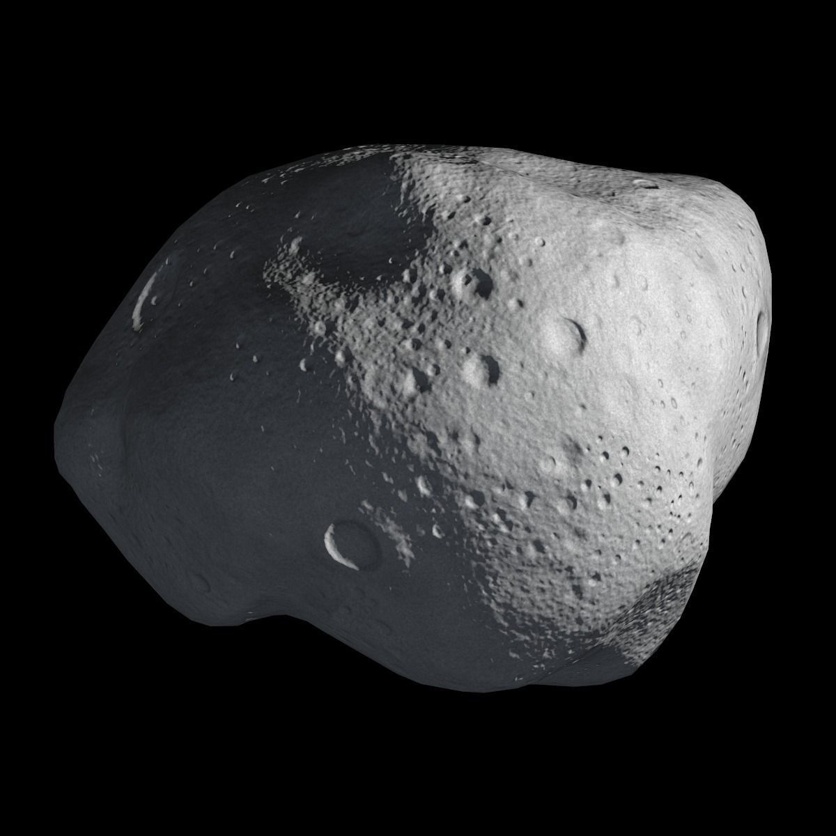 Asteroid Low-poly 3D model_4