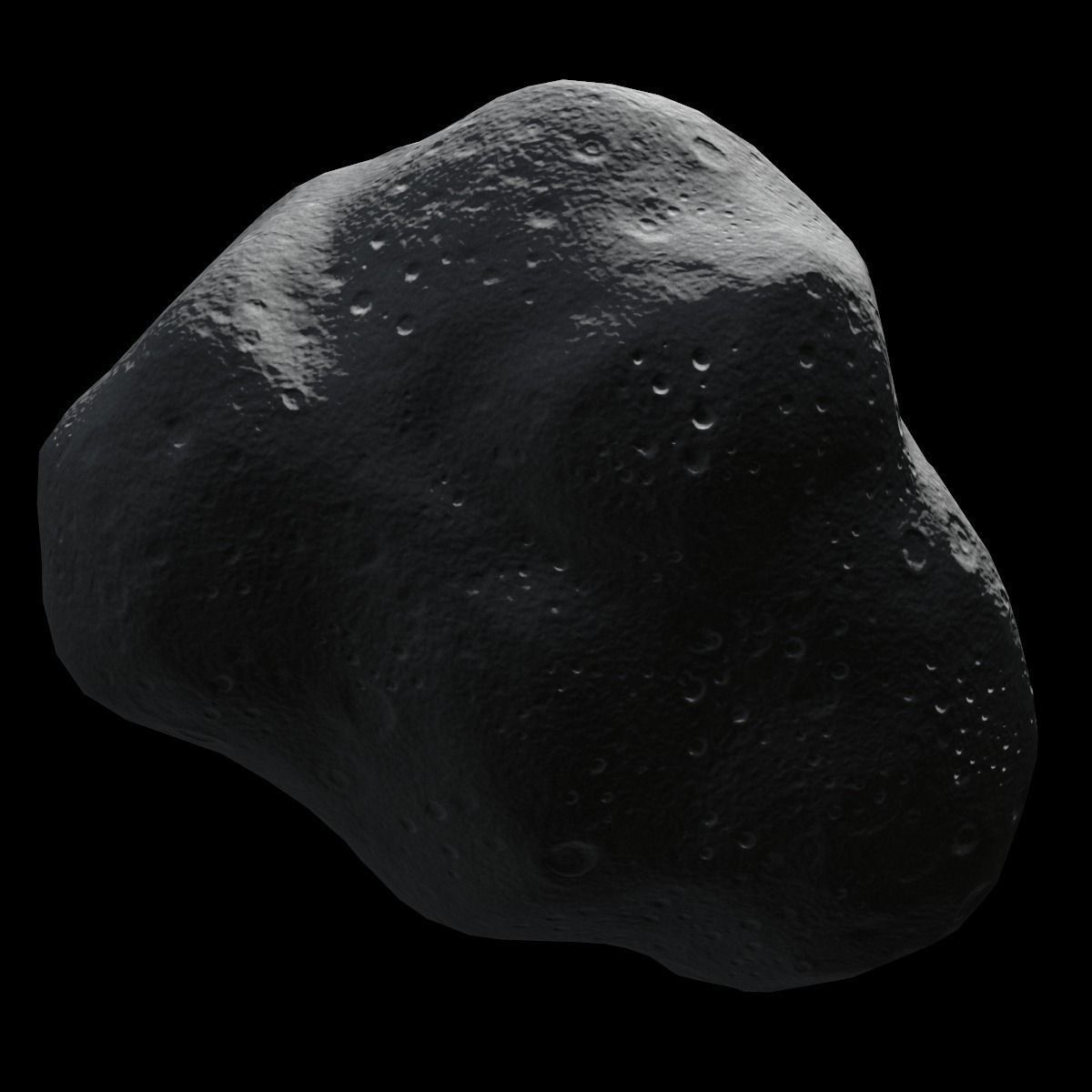 Asteroid Low-poly 3D model_7