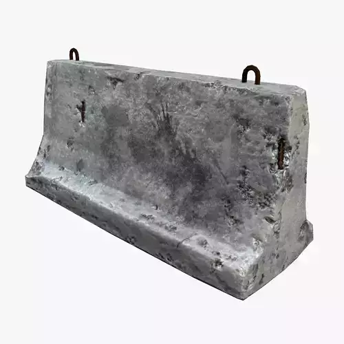 Concrete Barrier Low-poly 3D model