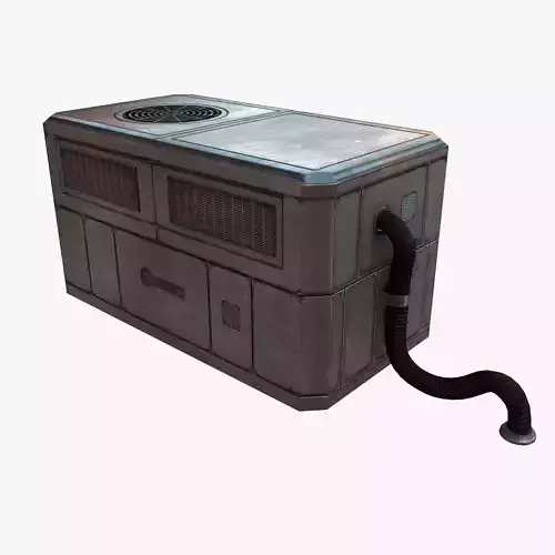 Large Rooftop AC Unit Low-poly 3D model