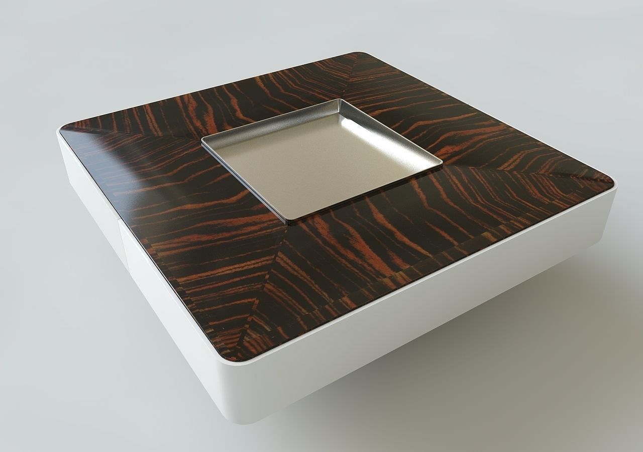 Modern cafe table Low-poly 3D model_1