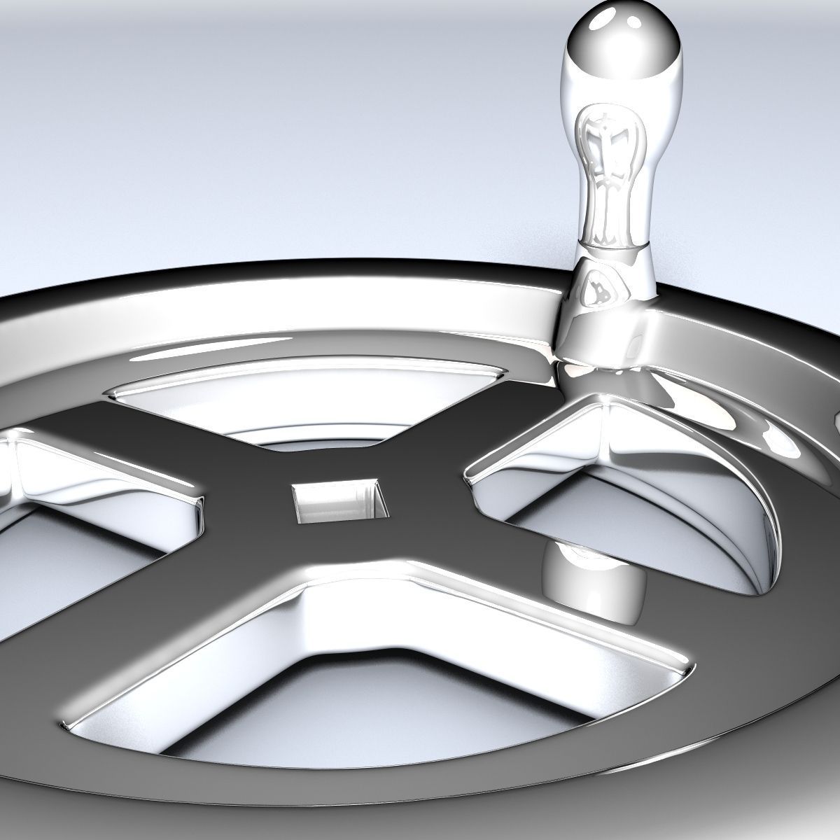 Crank Wheel High poly 3D model_3