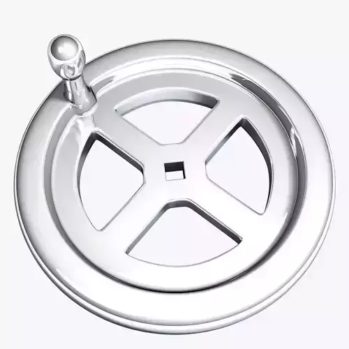 Crank Wheel High poly 3D model