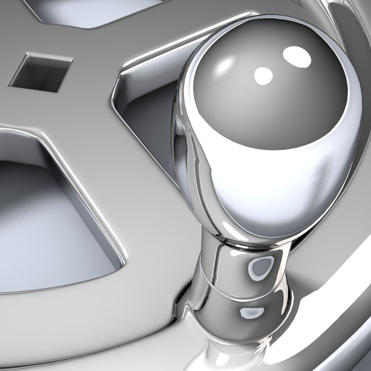 Crank Wheel High poly 3D model_5