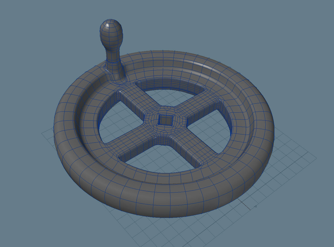Crank Wheel High poly 3D model_9