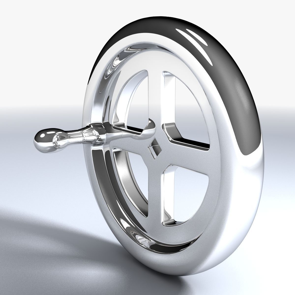 Crank Wheel High poly 3D model_7