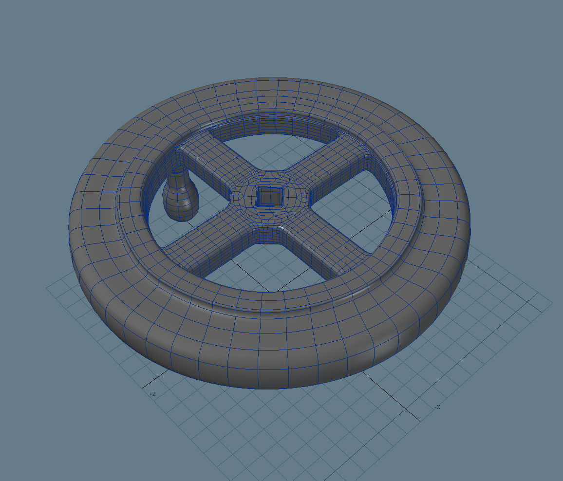 Crank Wheel High poly 3D model_10