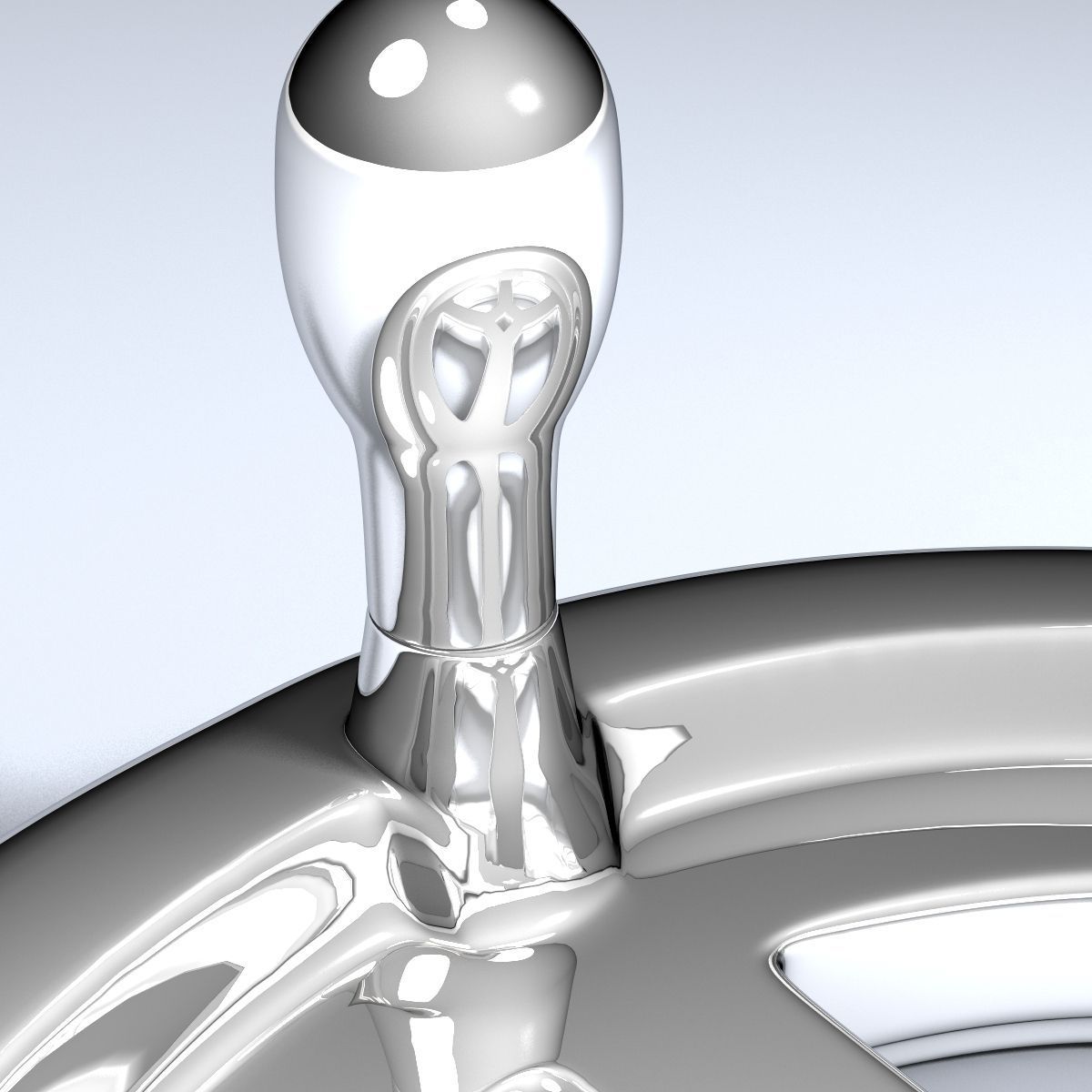 Crank Wheel High poly 3D model_2