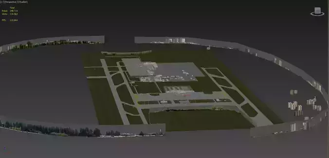 Lowpoly International Antalya Airport 3D Model
