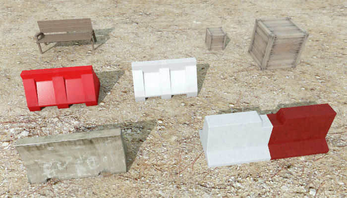 FPS Cover Pack Low-poly 3D model_4