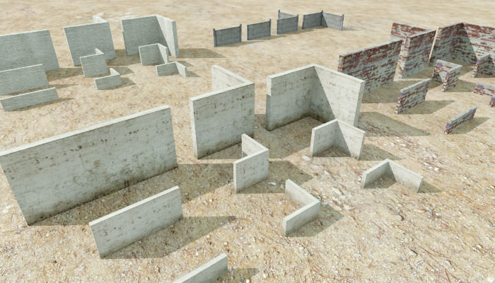 FPS Cover Pack Low-poly 3D model_5