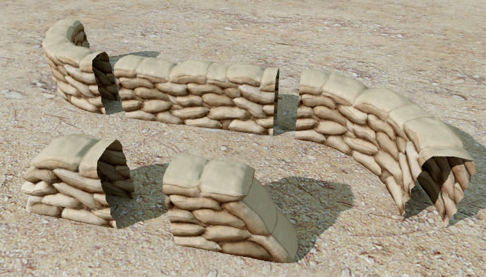 FPS Cover Pack Low-poly 3D model_2