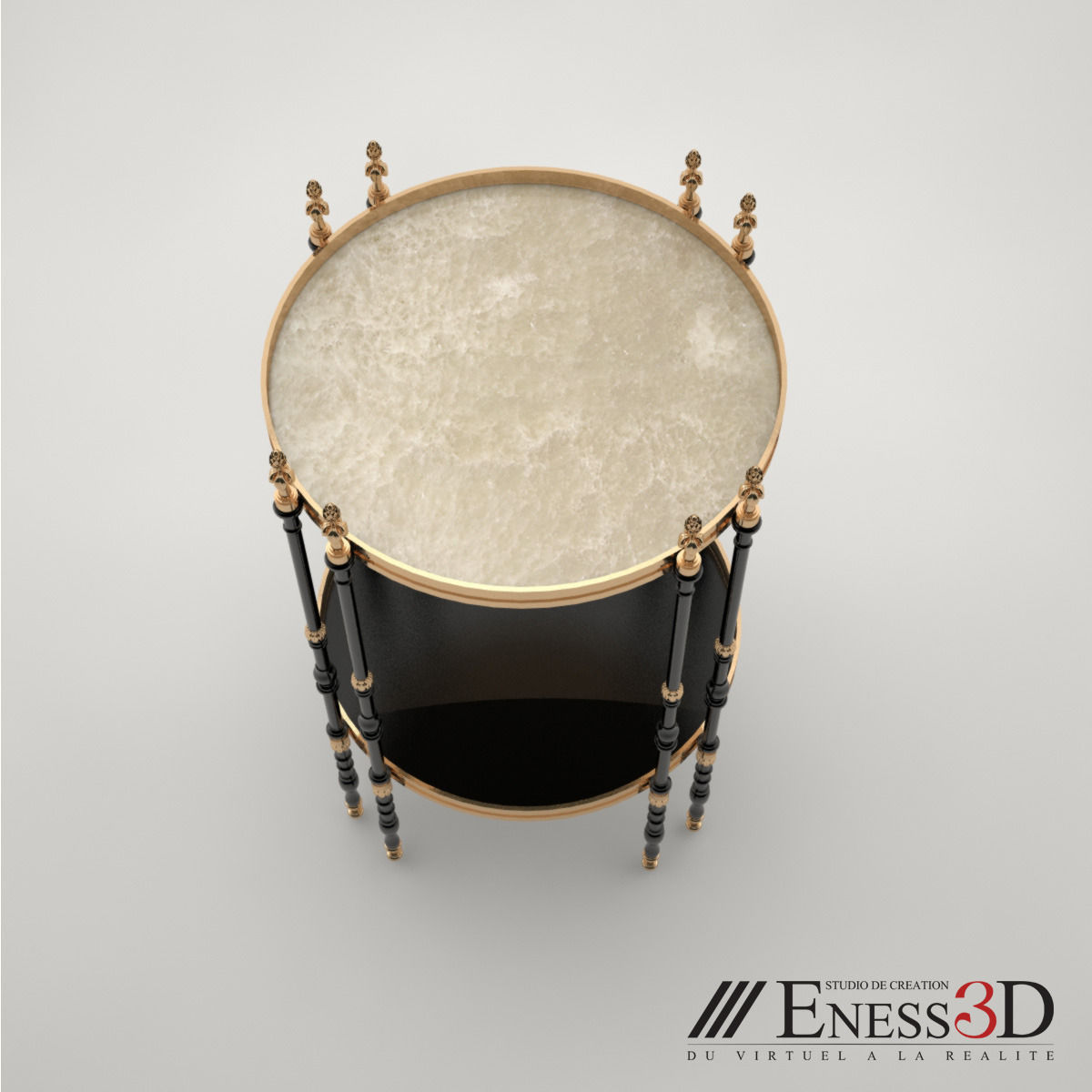 Pro - Gueridon KR 2110 PG Pozzoli 3D model_4