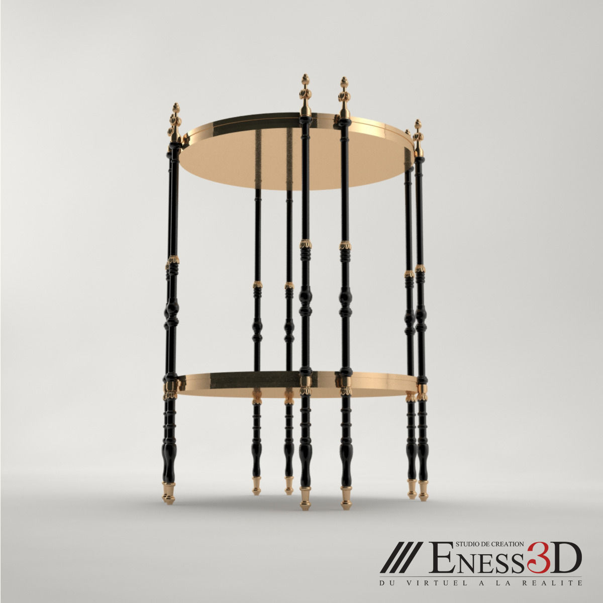 Pro - Gueridon KR 2110 PG Pozzoli 3D model_1