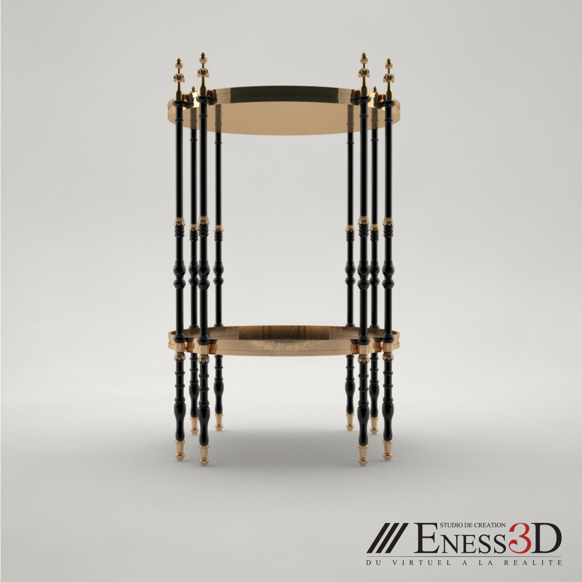 Pro - Gueridon KR 2110 PG Pozzoli 3D model_3