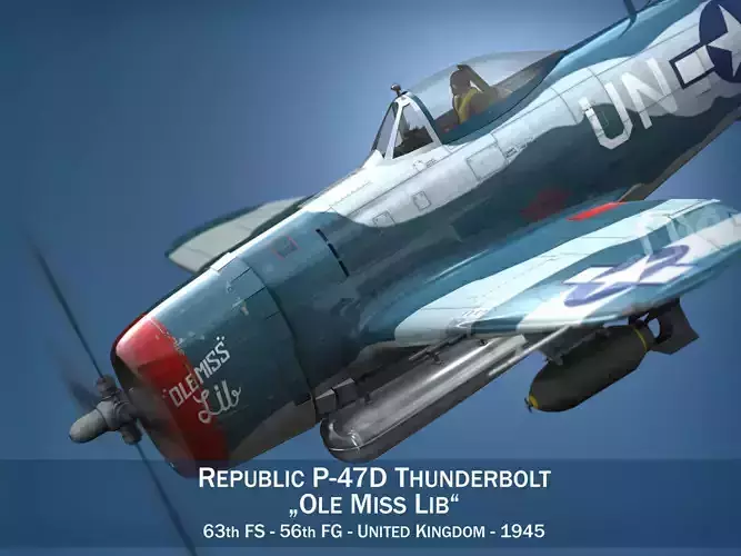 Republic P-47 Thunderbolt - Ole Miss Lib