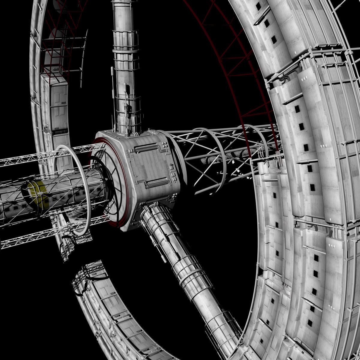 Solar Sail Ship 3D model_5