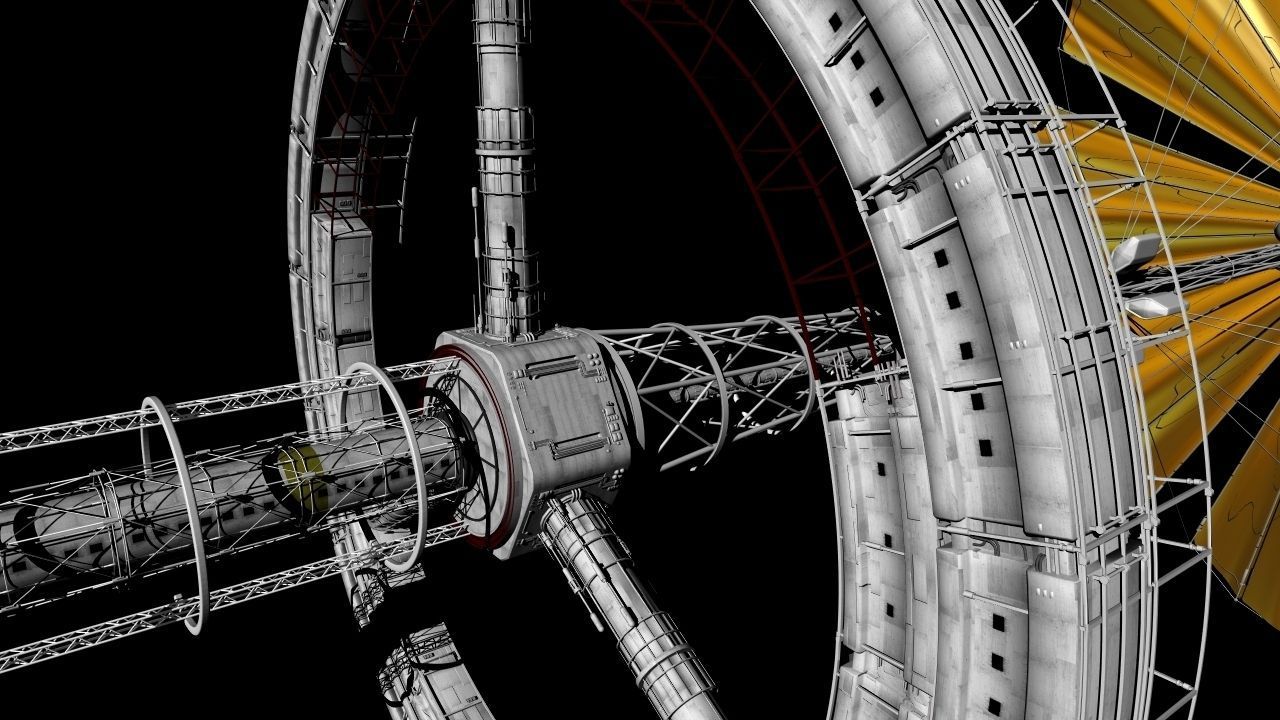 Solar Sail Ship 3D model_8