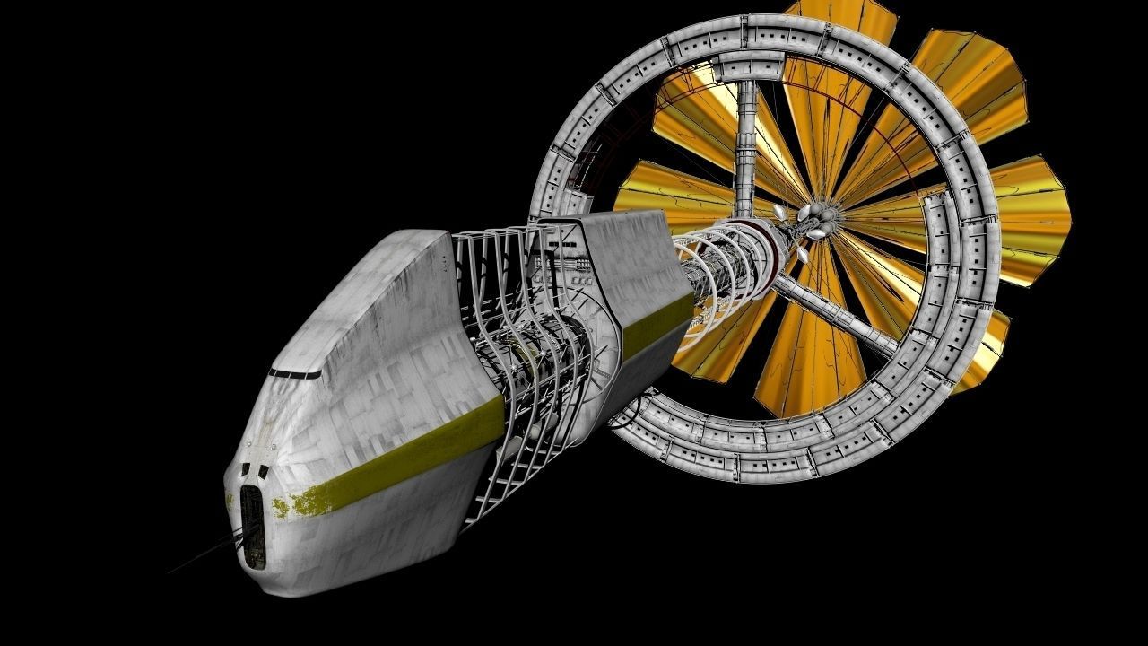 Solar Sail Ship 3D model_6