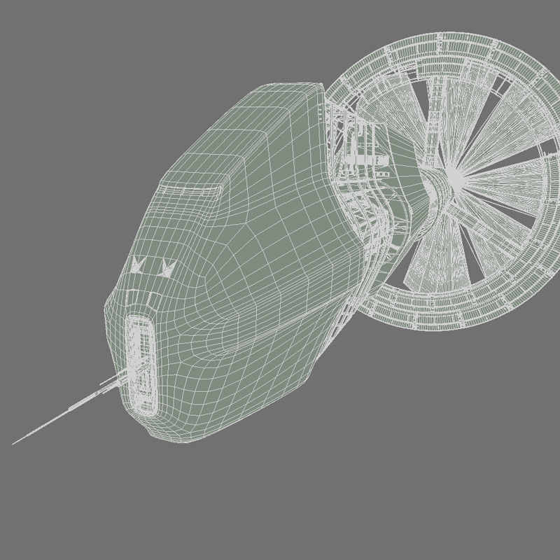 Solar Sail Ship 3D model_9