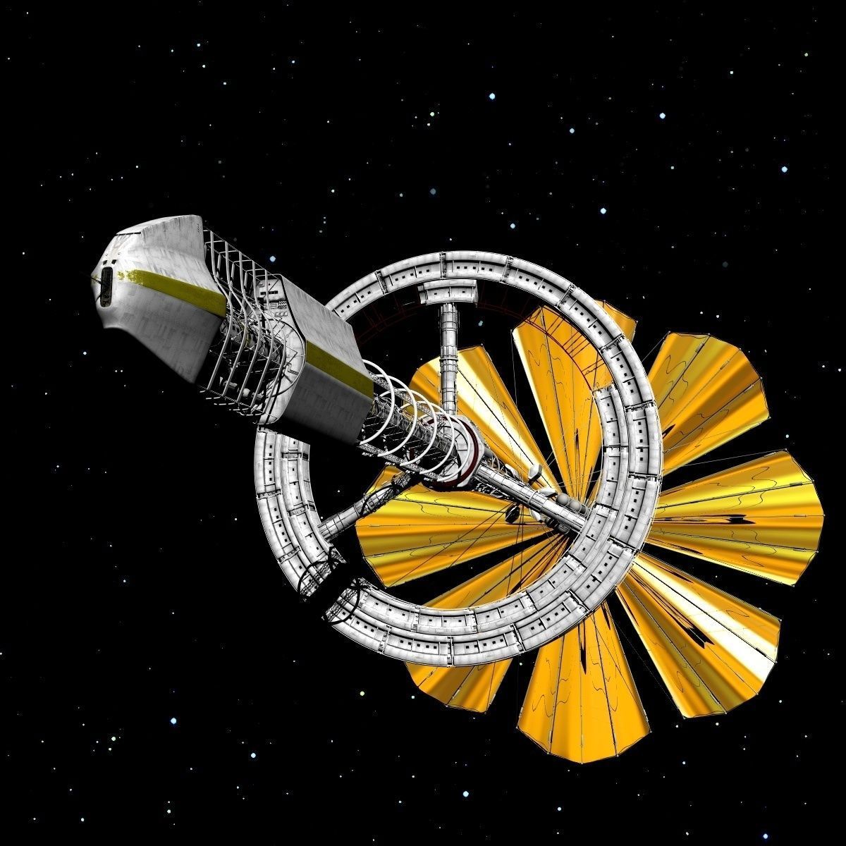 Solar Sail Ship 3D model_1