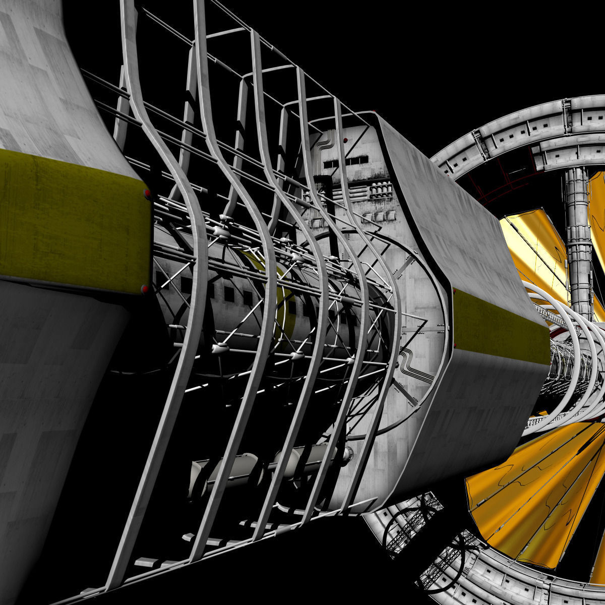 Solar Sail Ship 3D model_3