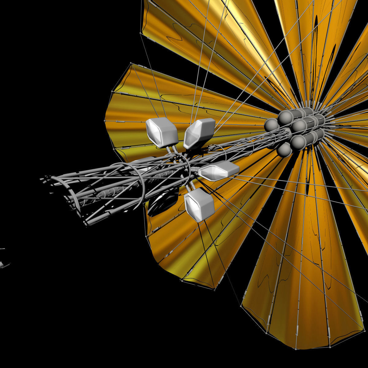 Solar Sail Ship 3D model_7