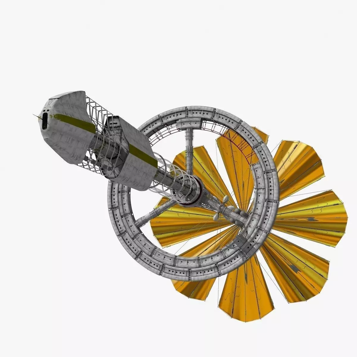 Solar Sail Ship 3D model_0