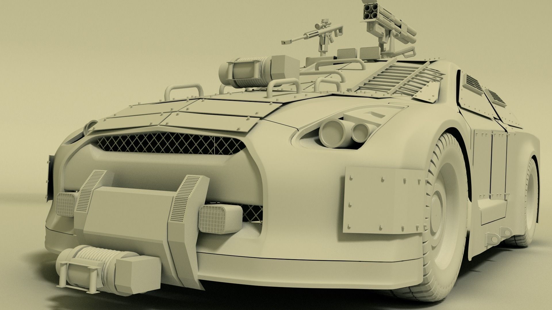 Nissan GTR  3D model_3