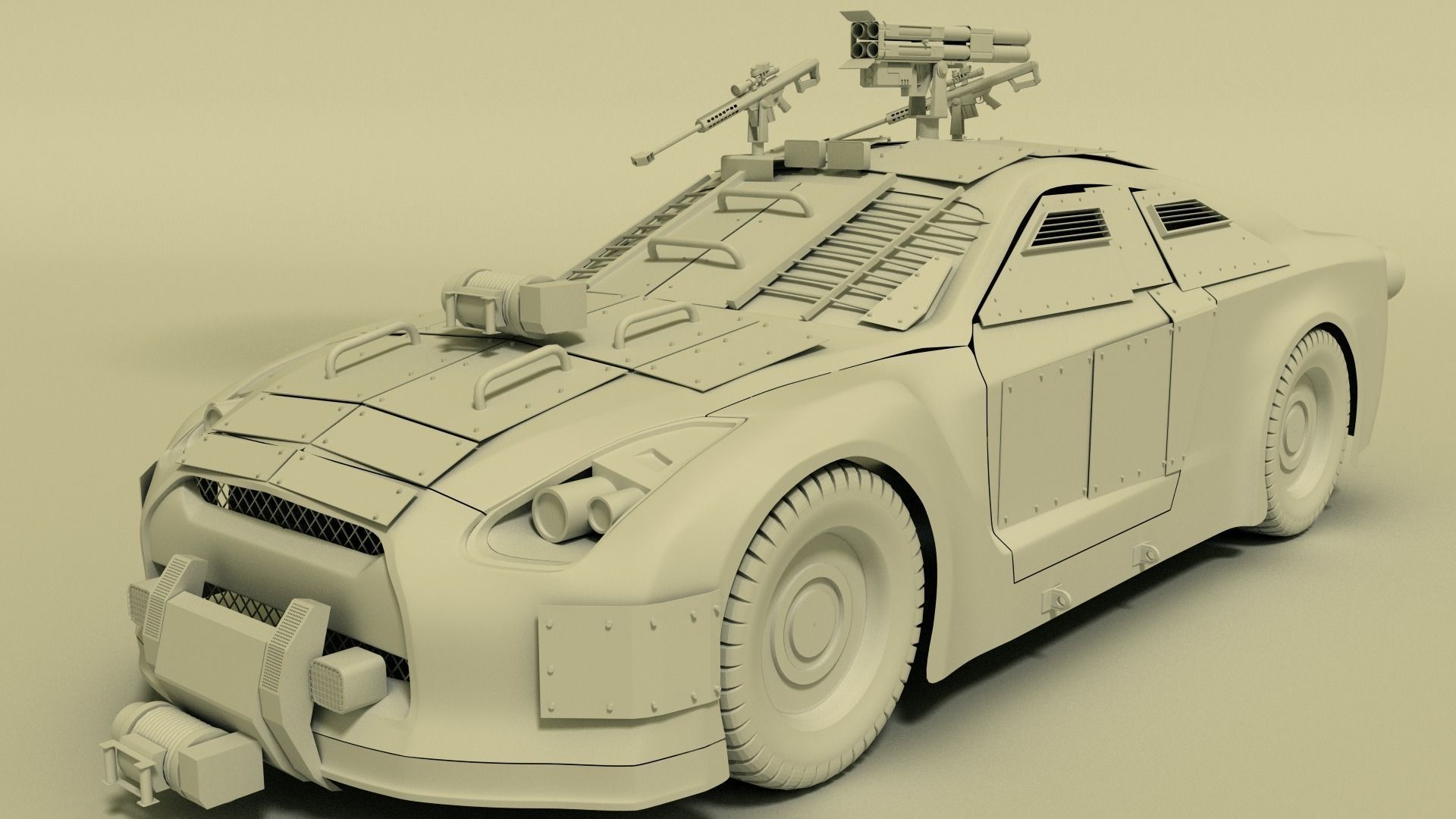 Nissan GTR  3D model_2