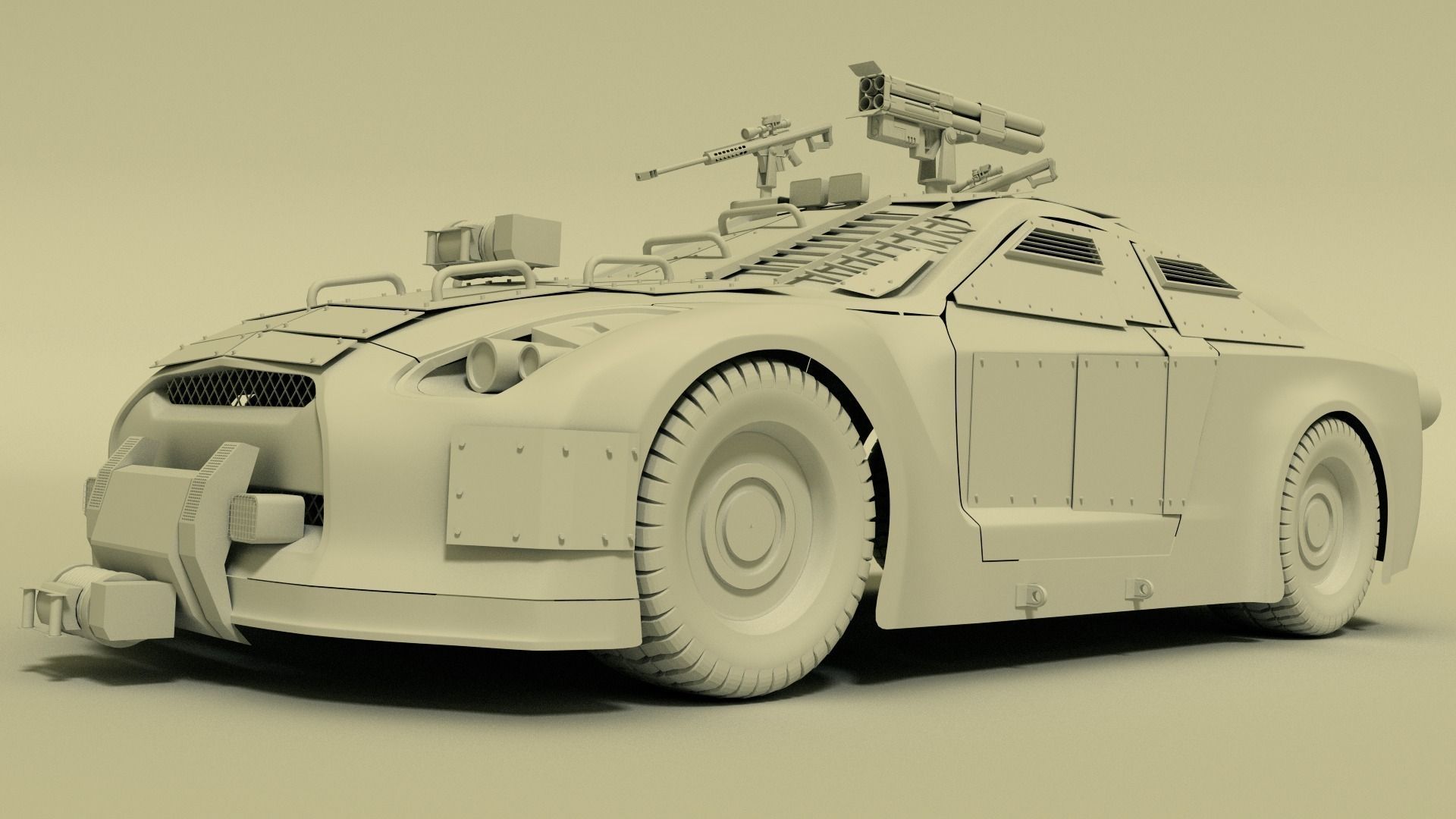 Nissan GTR  3D model_1