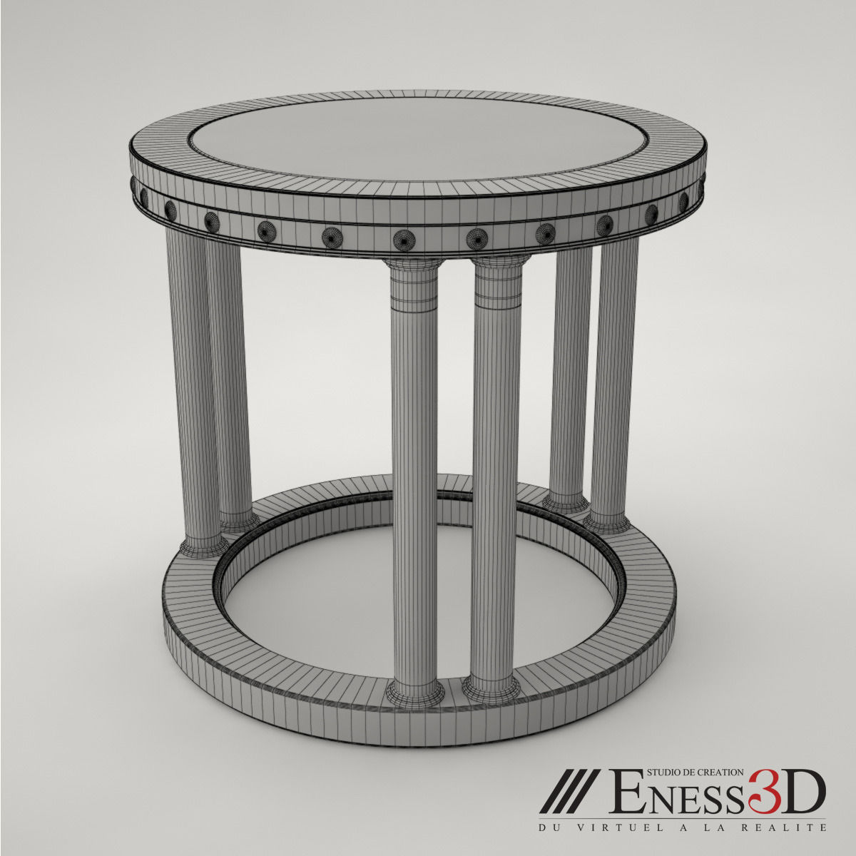 Pro - Side Table 3757 Munna Hugues Chevalier 3D model_4