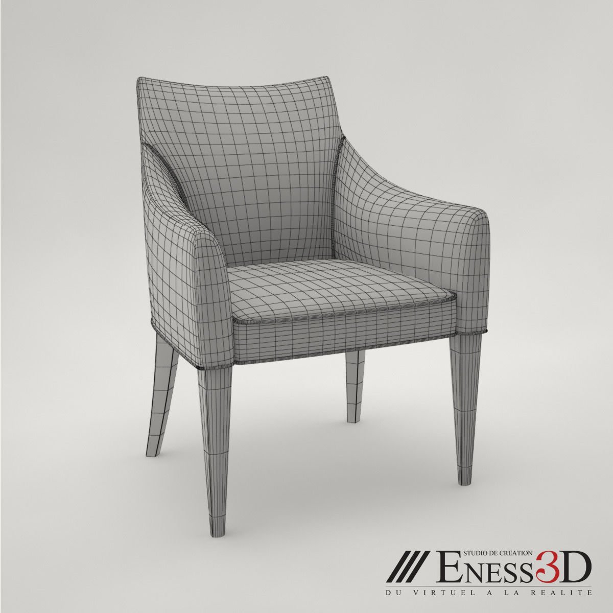 Pro - Breakfast armchair dakota jackson 3D model_4