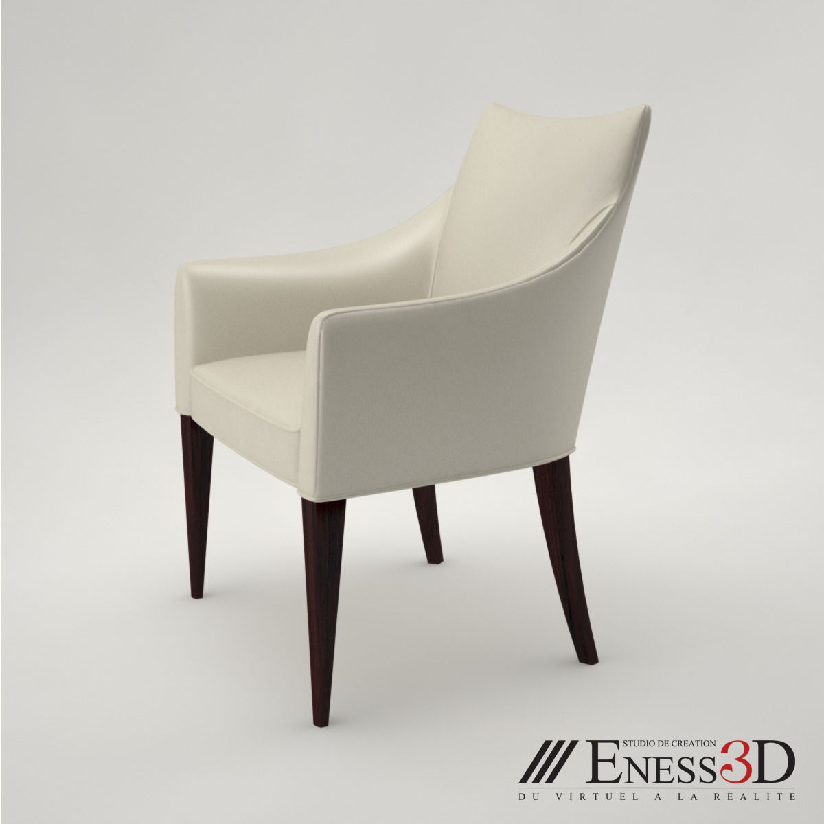 Pro - Breakfast armchair dakota jackson 3D model_3