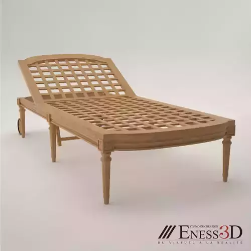 Chaise longue Louis XI Free 3D model