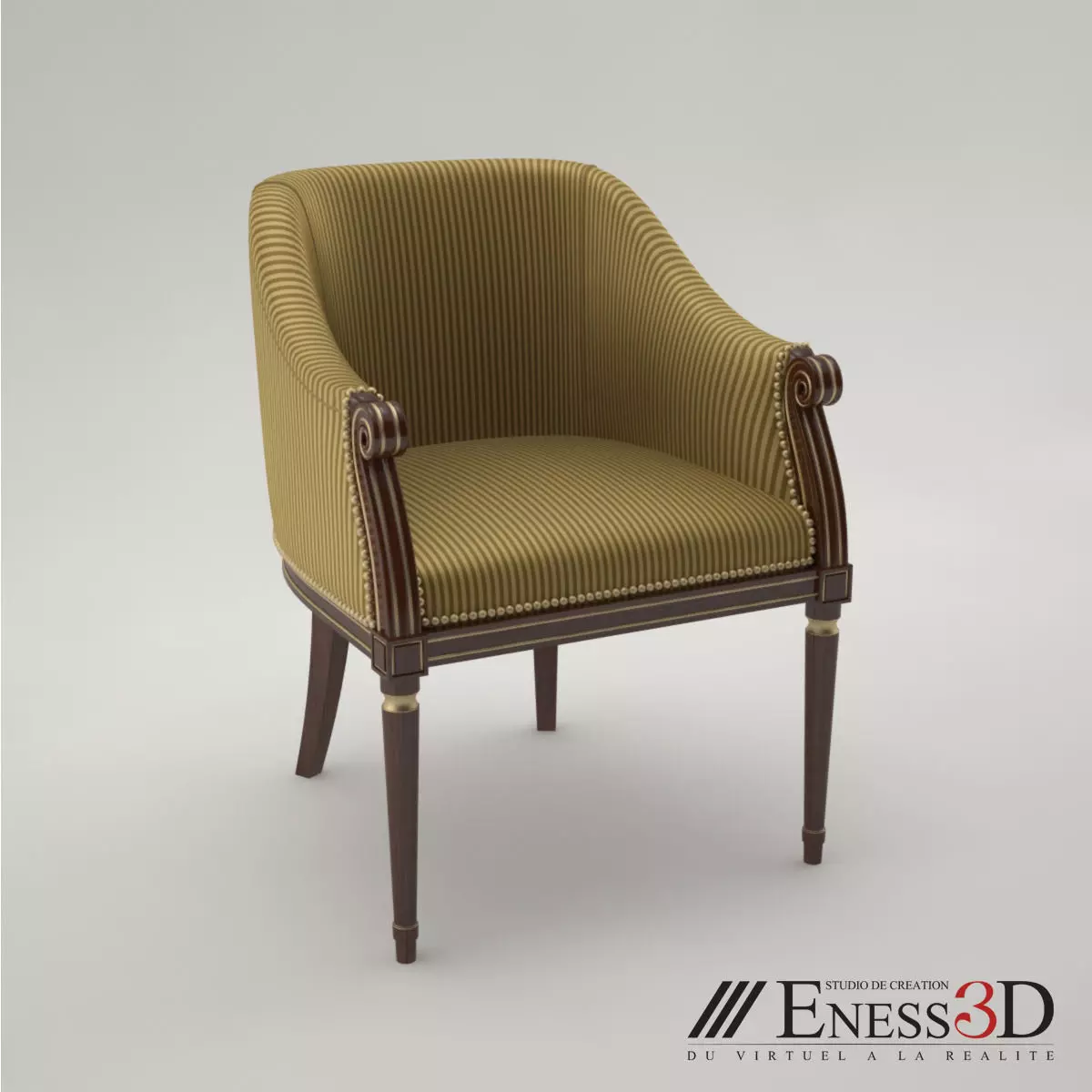 Pro - Collinet Armchair Louis XVI 5071 3D model