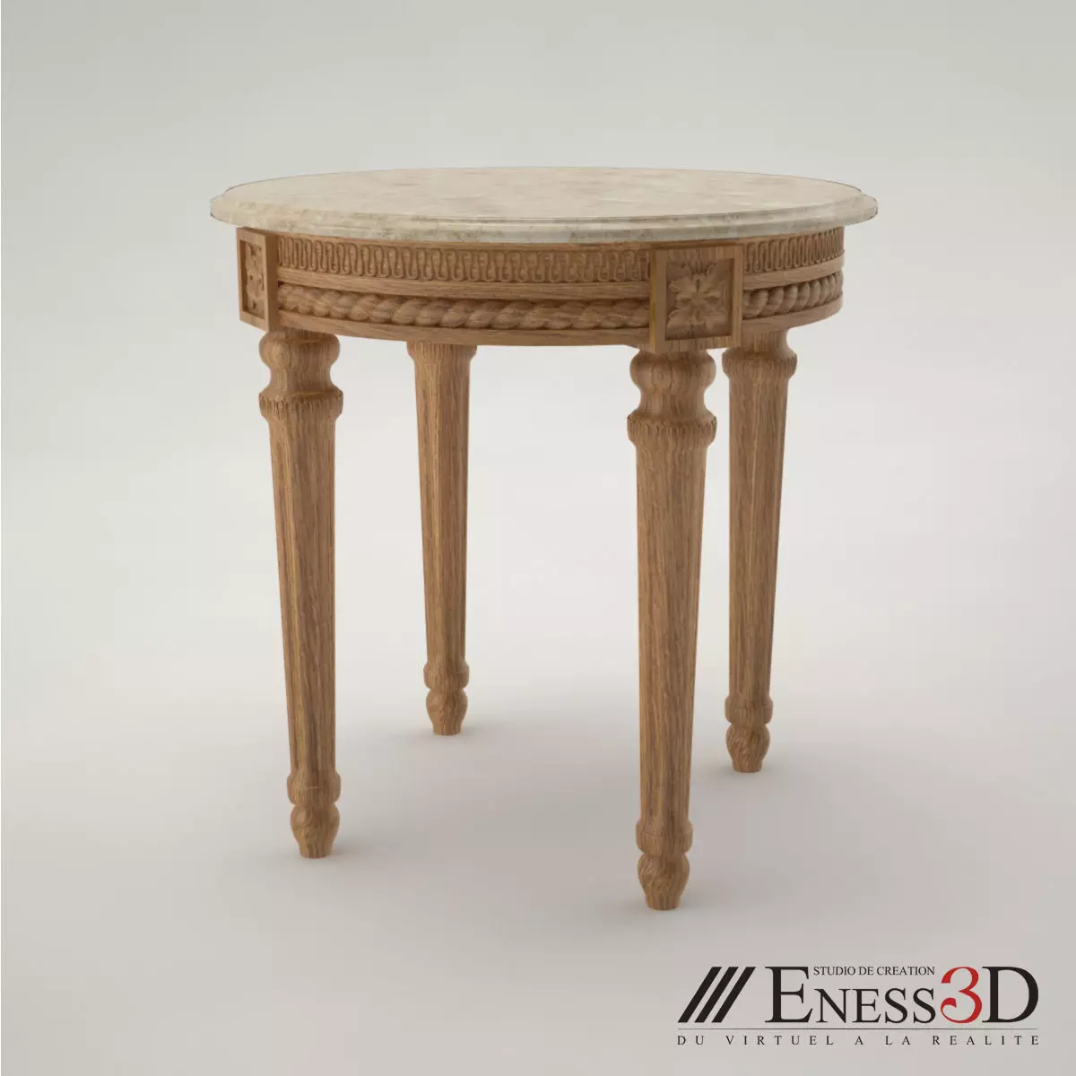 Pro - Gueridon Massant 3D model_0