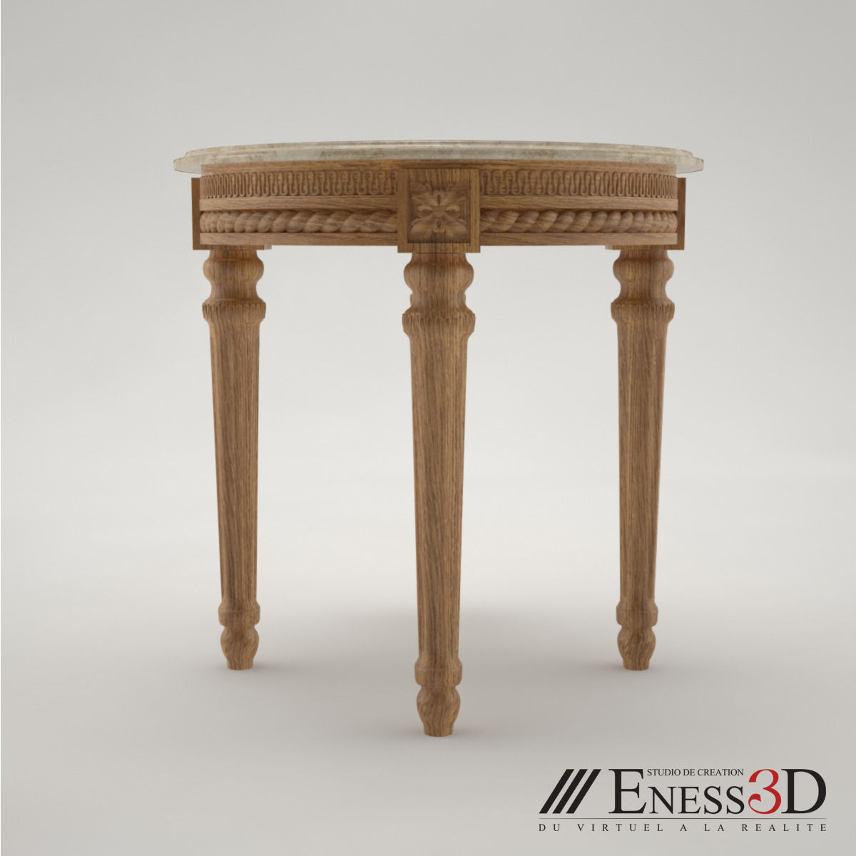 Pro - Gueridon Massant 3D model_2