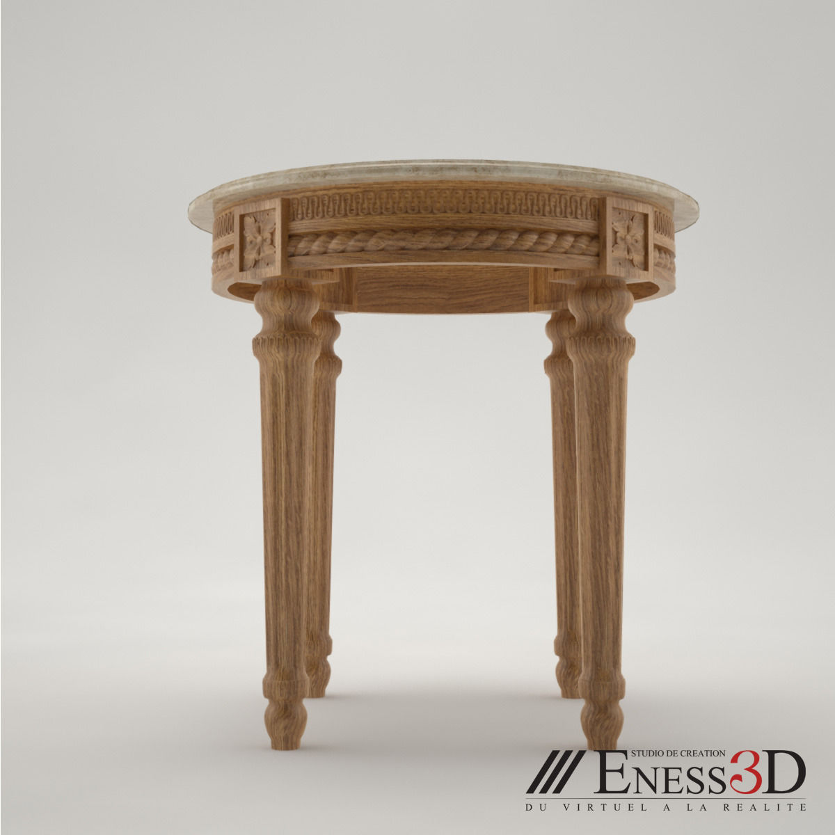 Pro - Gueridon Massant 3D model_1