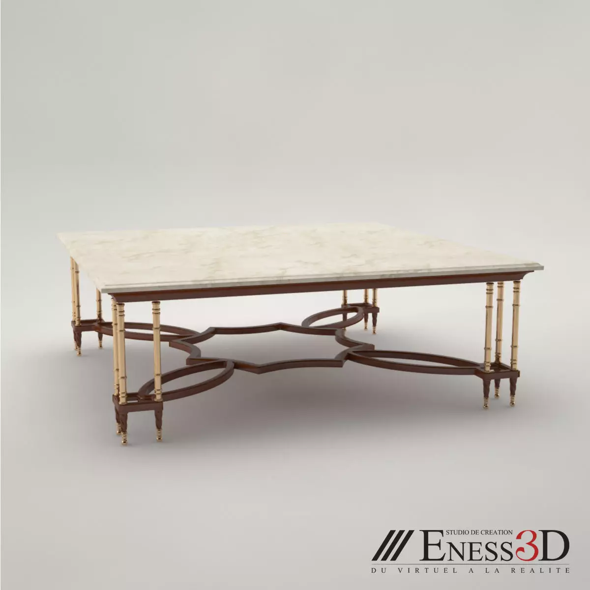 Pro - Coffee table RR 3610 Pozzoli low table 3D model_0
