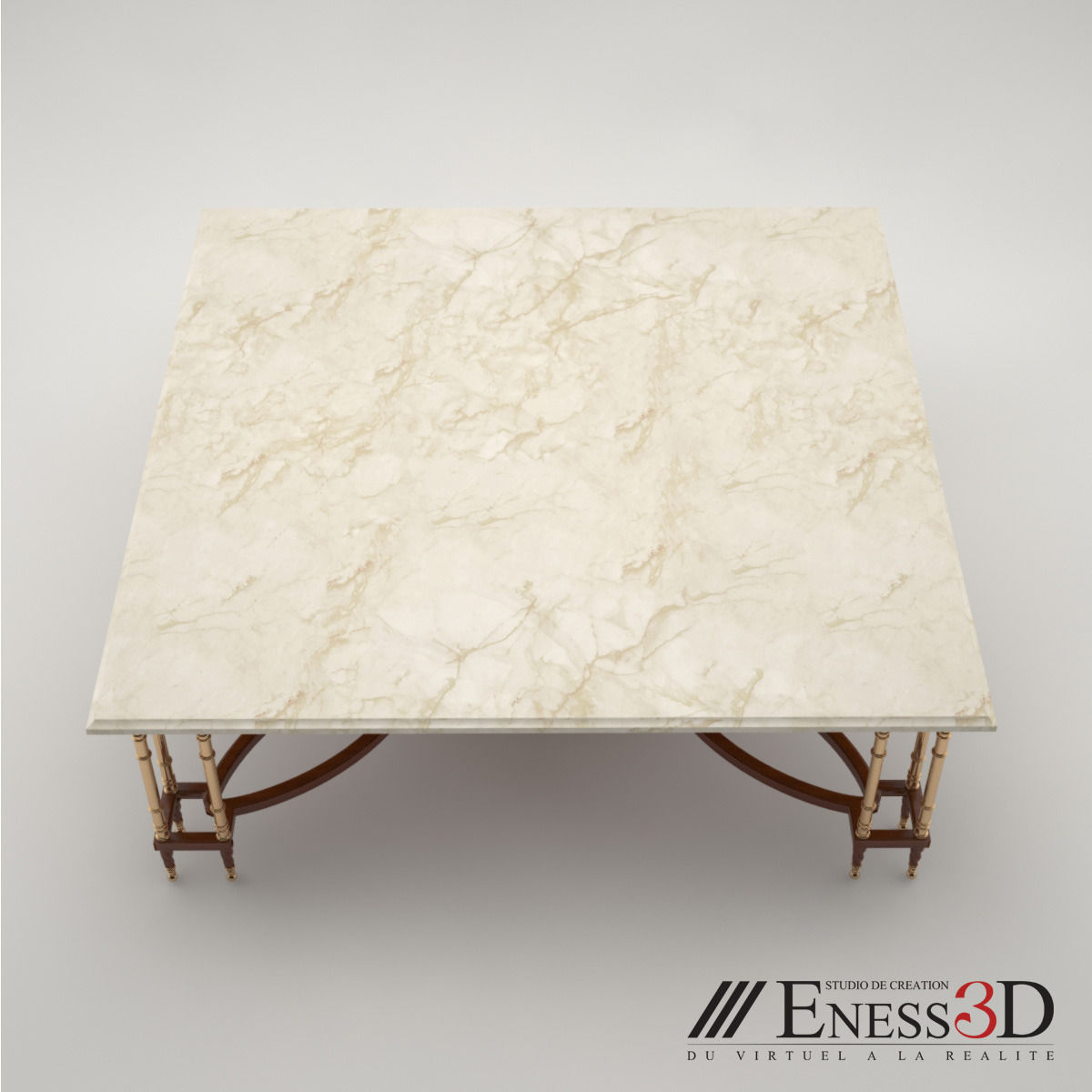 Pro - Coffee table RR 3610 Pozzoli low table 3D model_3
