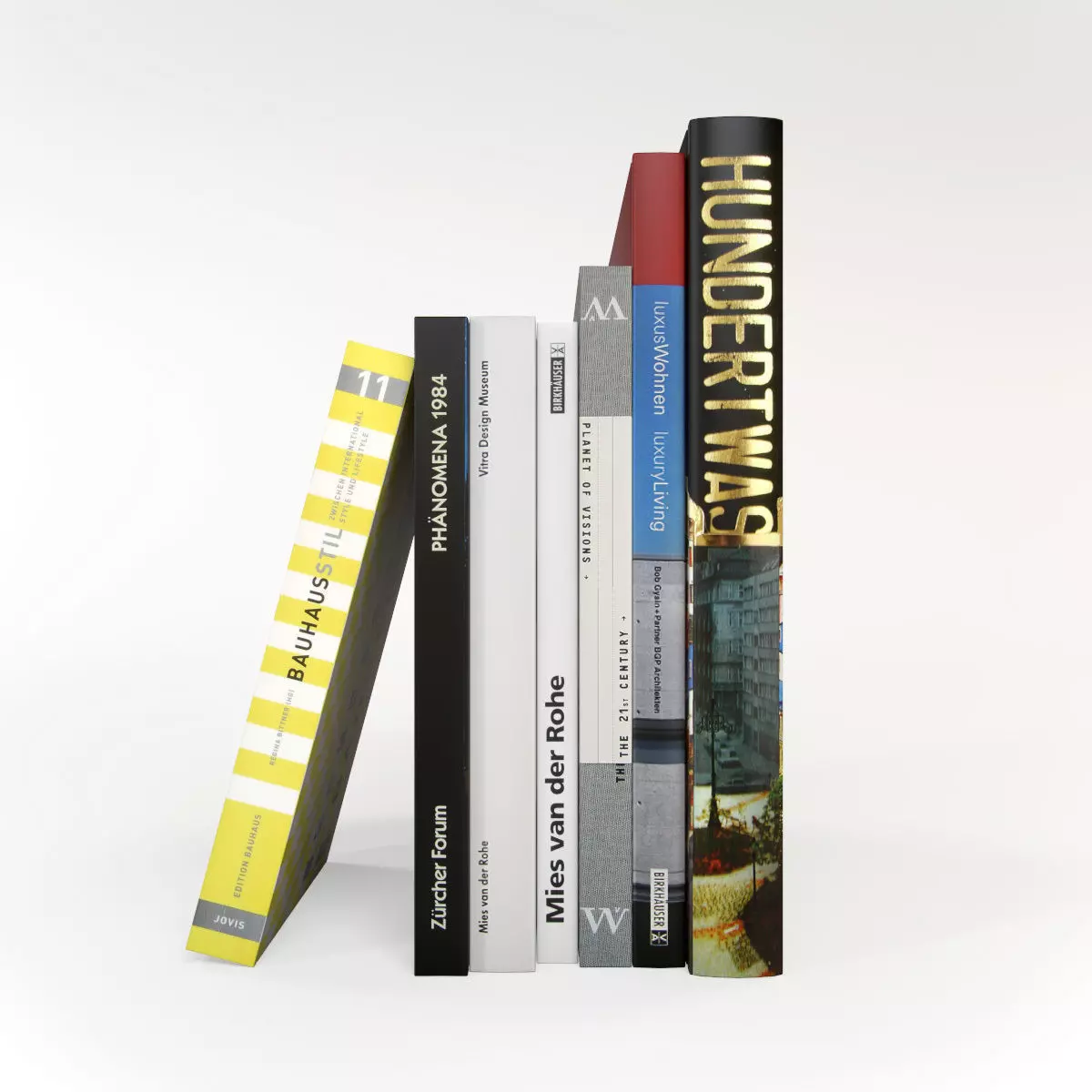 Architecture Books German Covers 3D model