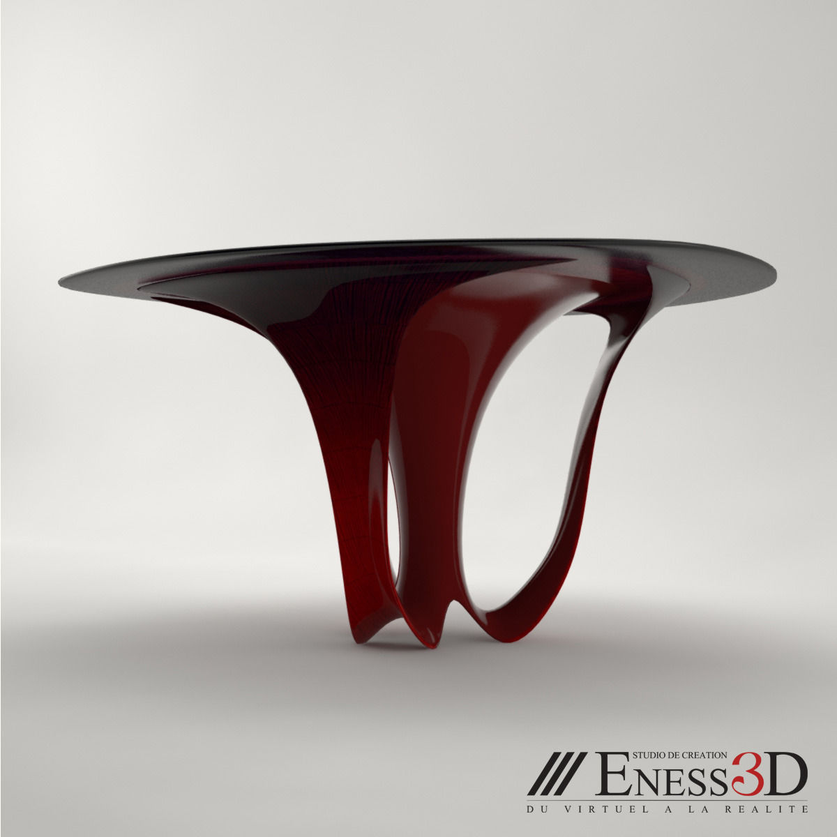 Pro - Breakfast Table Infinity Silverlining Copie 3D model_2