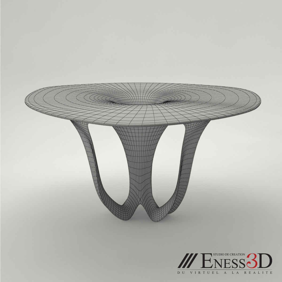 Pro - Breakfast Table Infinity Silverlining Copie 3D model_4