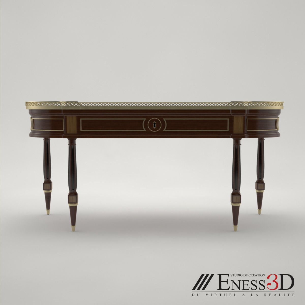 Pro - Desk Denis Louis Ancellet Eclipse 3D model_1