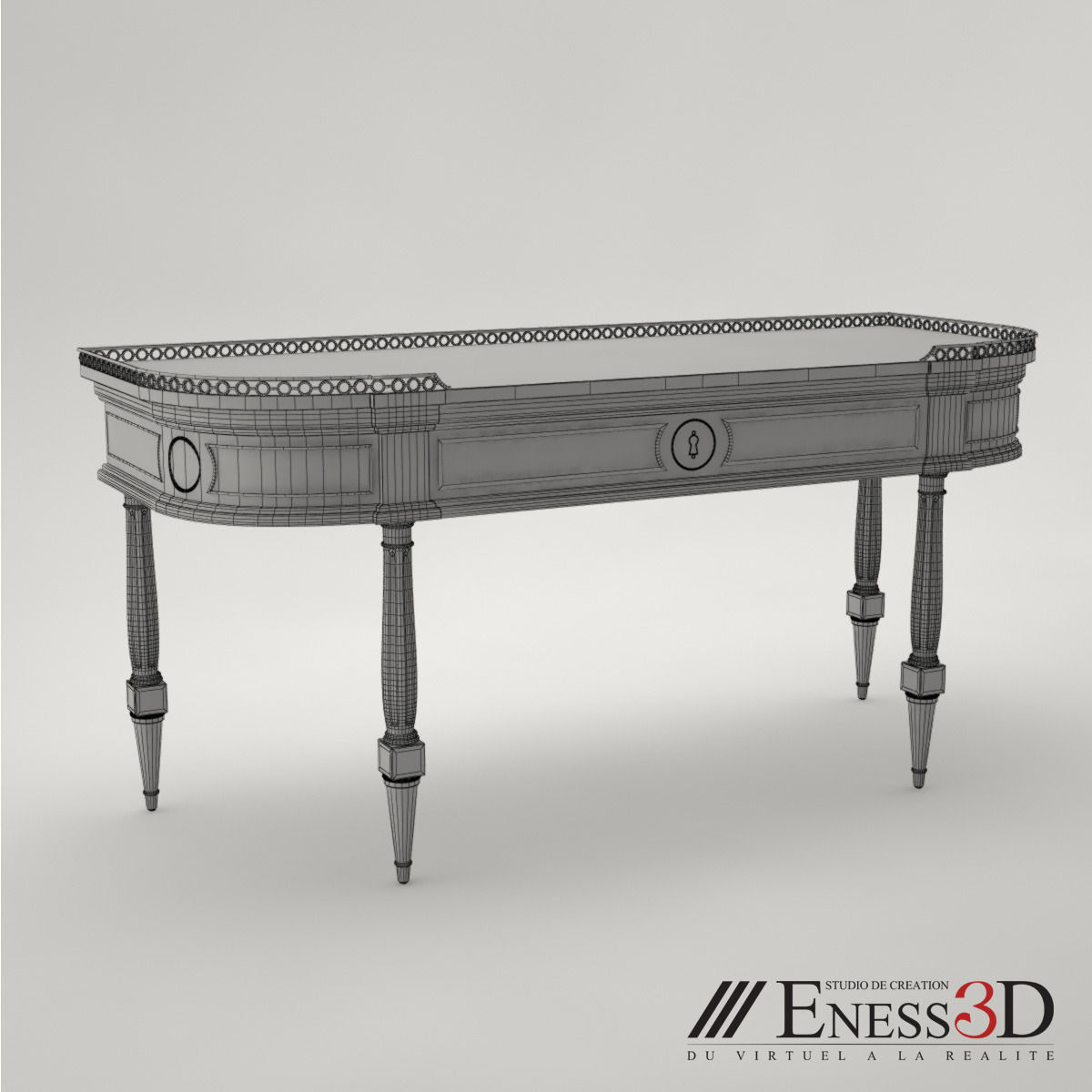 Pro - Desk Denis Louis Ancellet Eclipse 3D model_6
