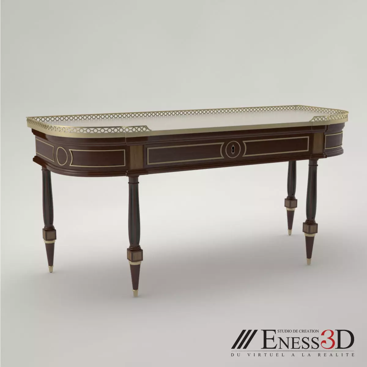 Pro - Desk Denis Louis Ancellet Eclipse 3D model_0