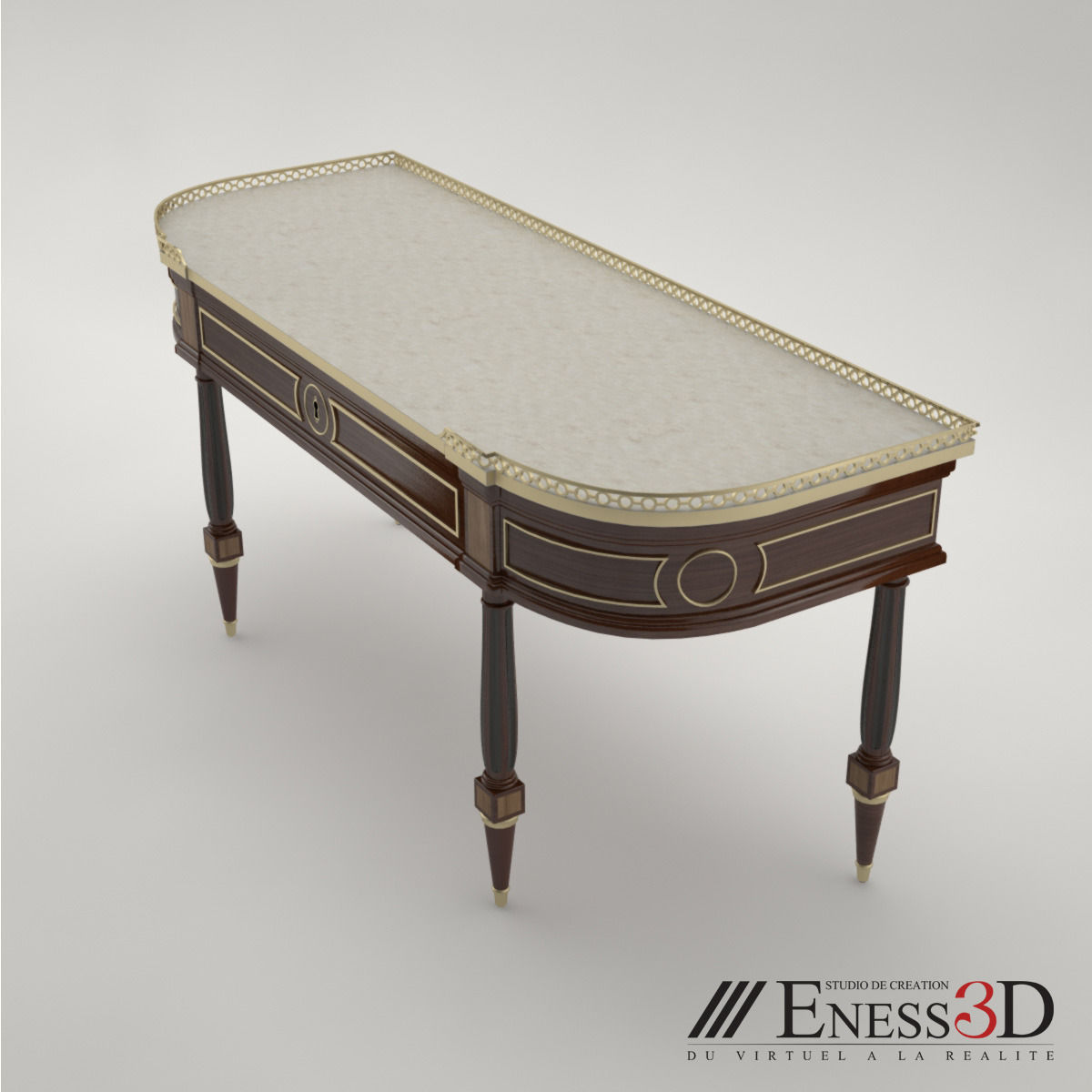 Pro - Desk Denis Louis Ancellet Eclipse 3D model_3